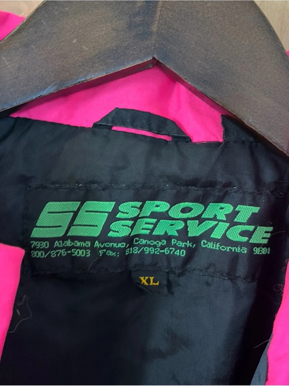 Vtg NHRA Black Neon Racing Jacket Main Gate PowerAde Drag Racing Sport Service